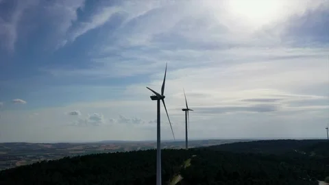Energy-generating wind roses Stock Footage 148530750
