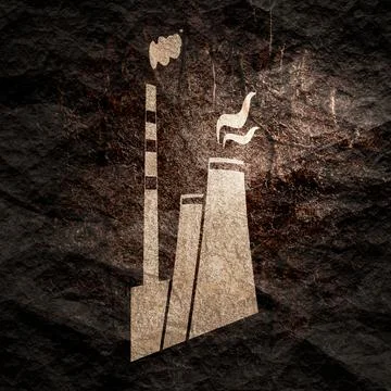 Energy generation atom station Stockillustratie