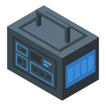 Energy generator icon isometric vector. Electric power 스톡 일러스트