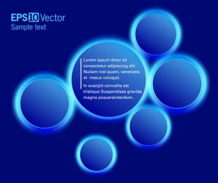 Energy Glowing Circles Background Pattern Illustrazione stock