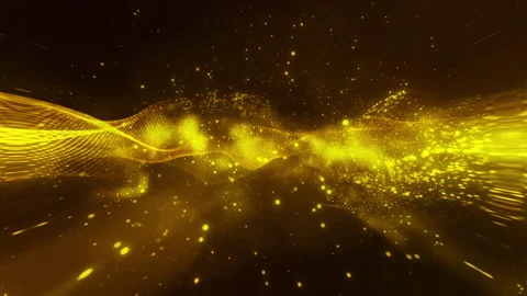 Energy of gold particles Stock Footage 243752717