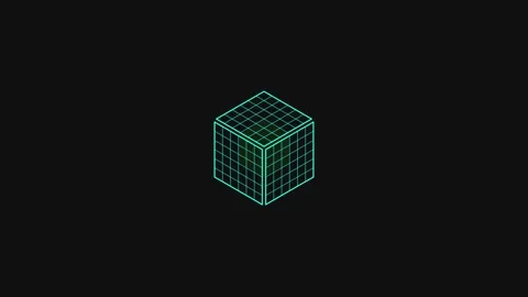 Energy Grid Exploding Cube Concept for Technology and Data Visuals Stock Footage 333287032