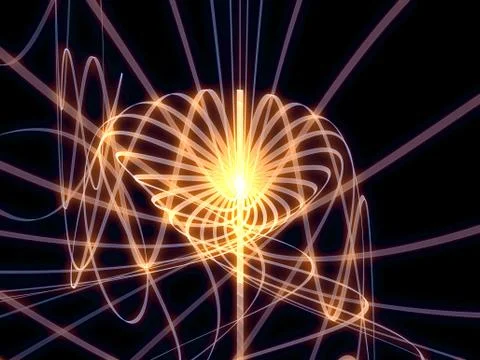 Energy of Grid Lines Stock Illustration