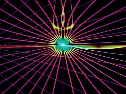 Energy of Grid Lines Illustrazione stock