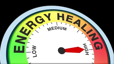 Energy Healing Level Text or Word  Low and Medium to High Meter Concept Stock Footage 288627755