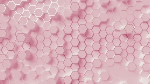Energy Hexagon Surface Loop 1 Light Color Cycle Stock Footage 147096167