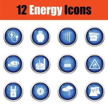 Energy icon set. Stock Illustration