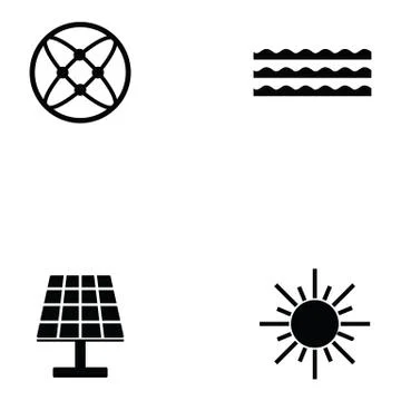 Energy icon set Stock Illustration
