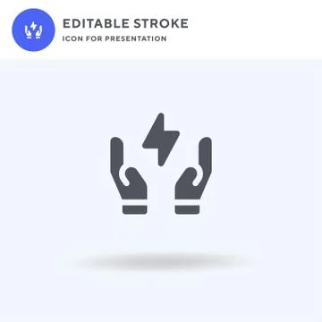 Energy icon vector, filled flat sign, solid pictogram isolated on white, logo Stock Illustration