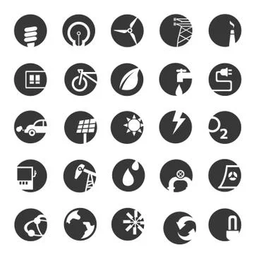 Energy icons Stock Illustration