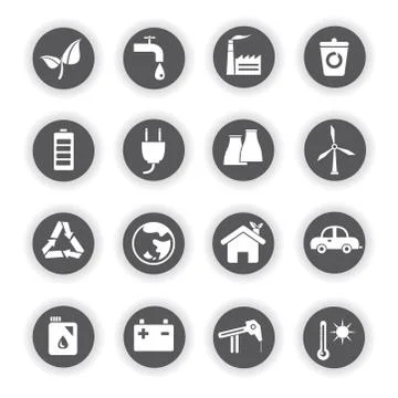 Energy icons Stock Illustration