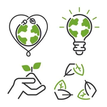 Energy icons vector set Ilustración de archivo