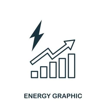 Energy Increase Graphic icon. Mobile apps, printing and more usage. Simple 库存插图