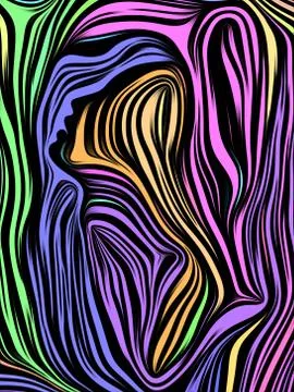 Energy of Inner Lines Stock Illustration