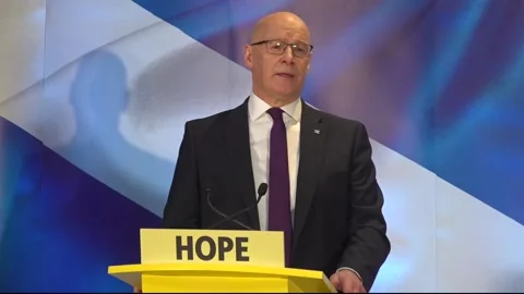 Energy issue could 'define' Scottish Parliament election campaign - Swinney Stock-Footage 331513859