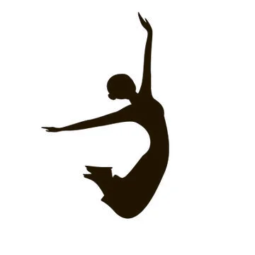 Energy jumping dancer Stock Illustration