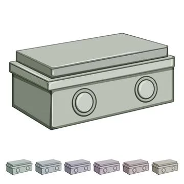 Energy junction box cartoon vector graphic Stock Illustration