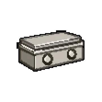Energy junction box pixel art vector illustration Stock Illustration