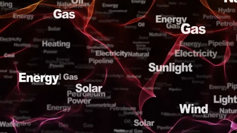 ENERGY Keywords Animation, Background, Loop 库存影片 300934154