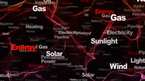 ENERGY Keywords Animation, Background, Loop 库存影片 304918385
