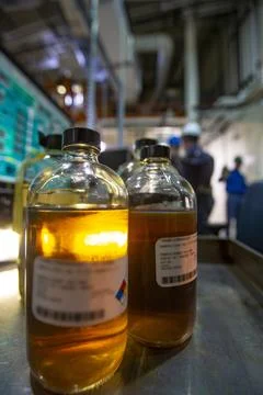 Energy lab for testing refining products 스톡 사진