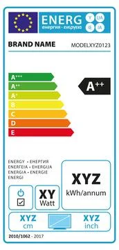 Energy label - TV Stock Illustration