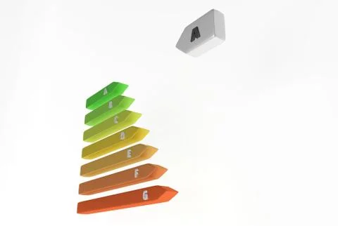 Energy labels with classes 스톡 일러스트