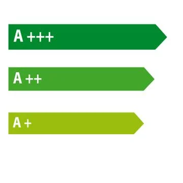 Energy labels on white background Stock Illustration