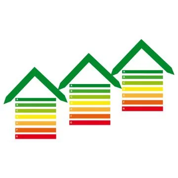 Energy labels on white background Stock Illustration