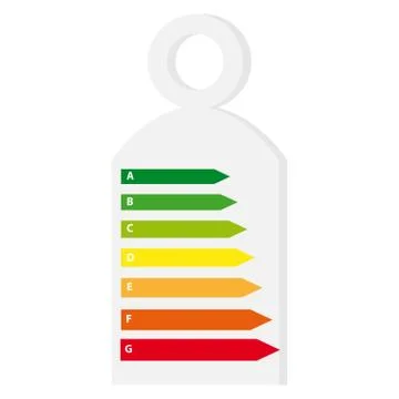 Energy labels on white background Stock Illustration