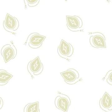 Energy leaf glyph seamless pattern 스톡 일러스트