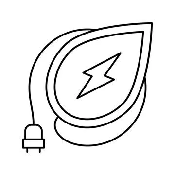 Energy leaf line icon vector illustration 스톡 일러스트