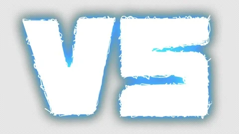 The energy letters VS with a current pulse on a black screen Video stock 218164372