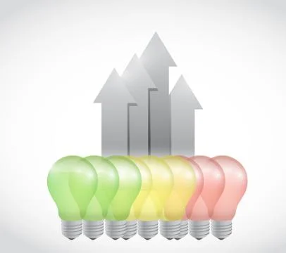 Energy light bulb graph illustration design Stock Illustration