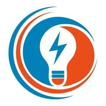 Energy Lightning Circle Idea Logo Design Innovation Vector Icon Template Stock Illustration