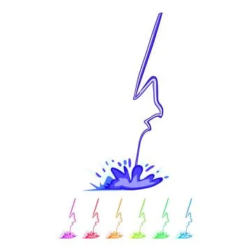 Energy lightning effect cartoon vector graphic Stock Illustration