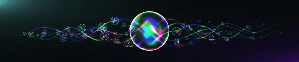 Energy lightning with explosion and many shine particles Stock Illustration