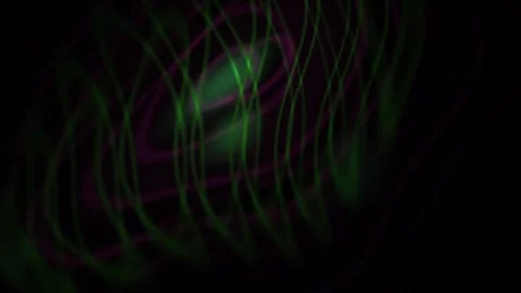 Energy Lines Flowing Dynamically on a Dark Abstract Background for Technology Stock Footage 343695084