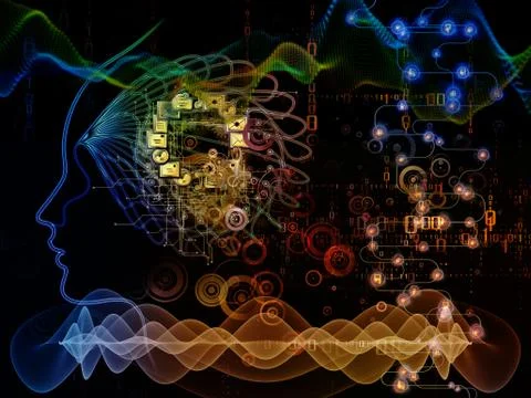 Energy of Machine Consciousness Illustrazione stock