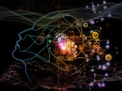 Energy of Machine Consciousness Stock Illustration