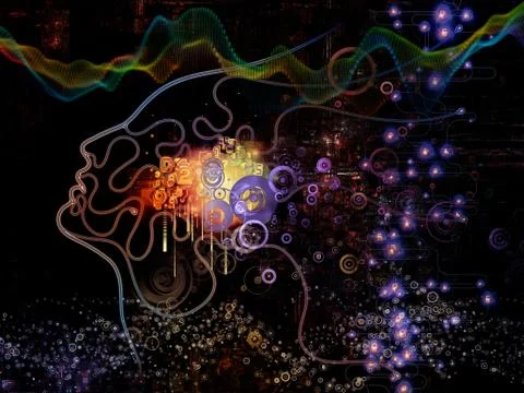 Energy of Machine Consciousness Stock Illustration