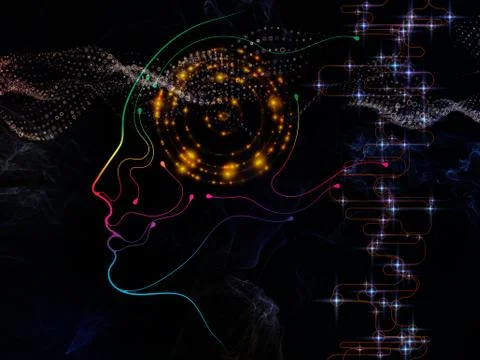 Energy of Machine Consciousness Stock Illustration