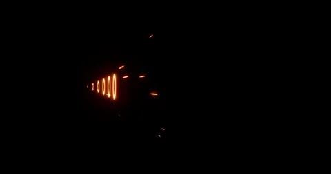 Energy machine gun muzzle flash effect on black background Stock Footage 318869055