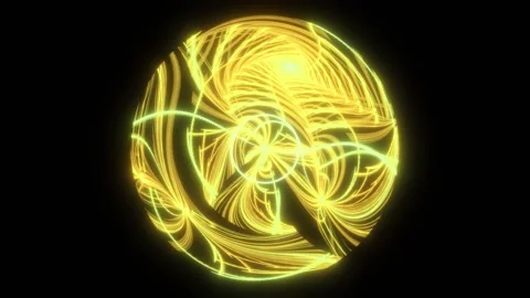 Energy magic sphere on the black background Stock Footage 154186475