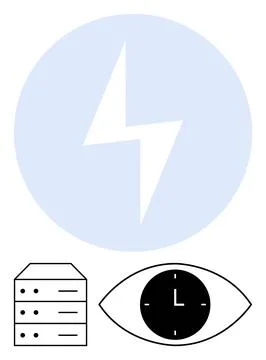 Energy management, data storage, time tracking, technology solutions, sustain イラスト素材