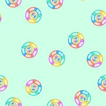 Energy management time vector seamless pattern Stock Illustration