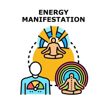 Energy manifestation concept vector developing idea Stock Illustration