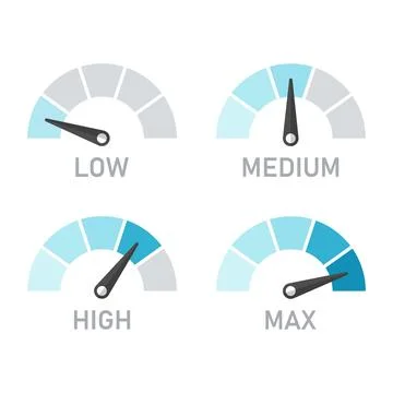 Energy meter icon in flat style. Gauge level vector illustration on isolate.. Stock Illustration