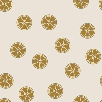 Energy nuclear glyph seamless pattern 스톡 일러스트