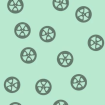 Energy nuclear line seamless pattern イラスト素材